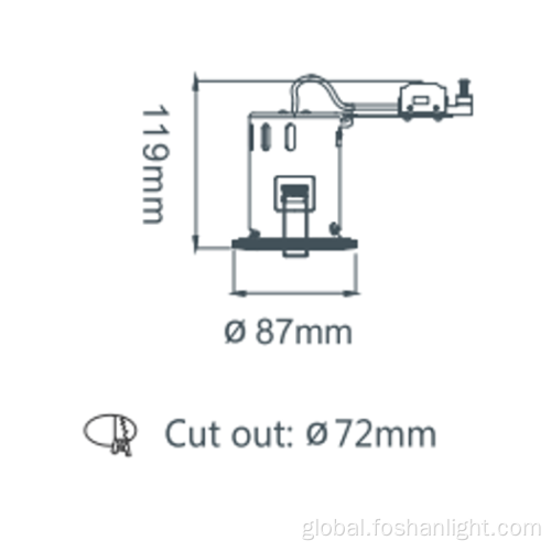 Aluminum Housing Fire Rated Downlight Housing Recessed 90 Minutes Fire Rated Downlight Manufactory